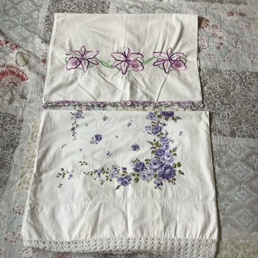 Vintage Pillow Cases Floral